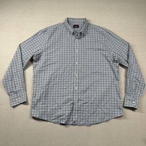 Untuckit Shirt Mens 2xl Alberto Button Down Oxford Gingham Plaid Check Casual‎
